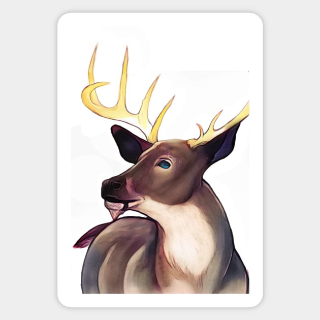 Golden Antlers Sticker by frooglekade